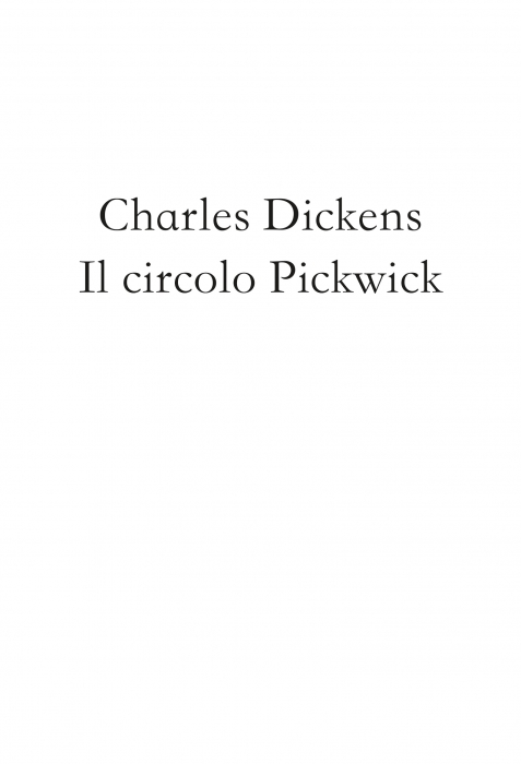 Copertina de CIRCOLO PICKWICK, IL (ED.INT.)