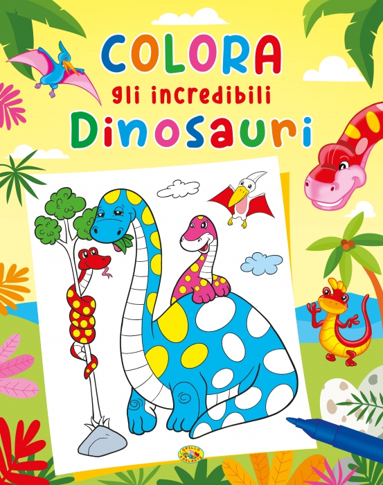 Copertina de COLORA GLI INCREDIBILI DINOSAURI