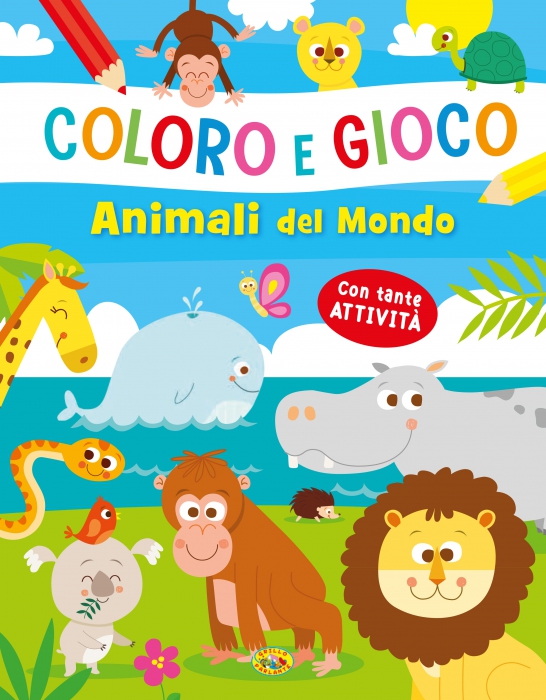 Copertina de COLORO E GIOCO - ANIMALI DEL MONDO