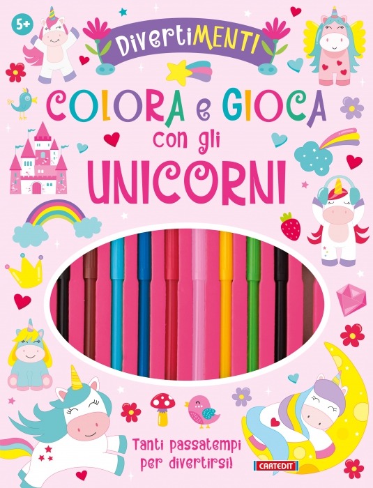 COLORA E GIOCA CON GLI UNICORNI Copertina de COLORA E GIOCA CON GLI UNICORNI