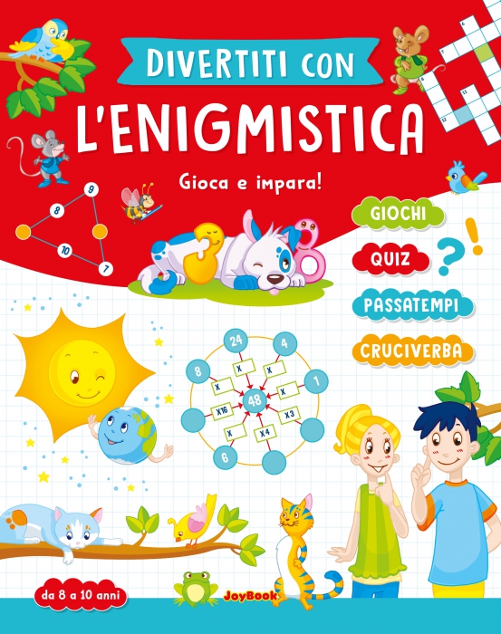 Copertina de DIVERTITI CON L'ENIGMISTICA 8-10 ANNI